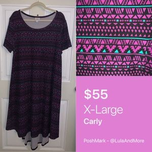 LuLaRoe XL Carly Hi-Low Swing Dress